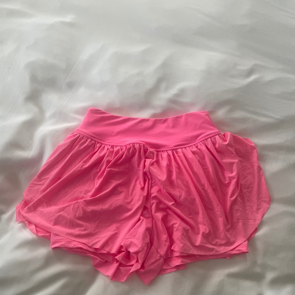 Pink flowy amazon shorts